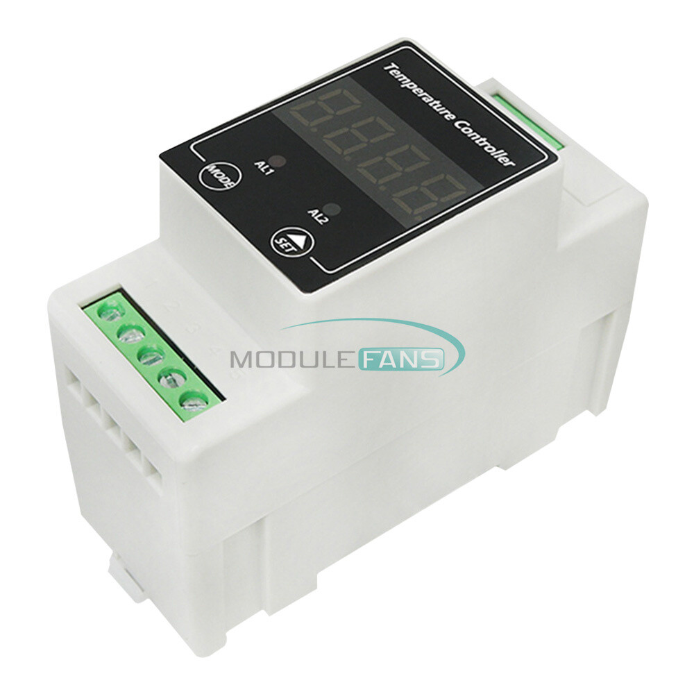Din Rail Intelligent Digital Temp Controller Thermostat AC100-240V DC8-24V