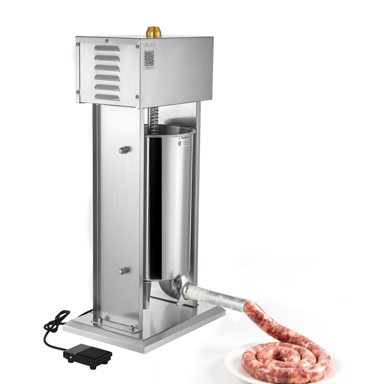 VEVOR Electric Sausage Stuffer 33 LBS / 15 L with 4 Tubes for Commercial & Home