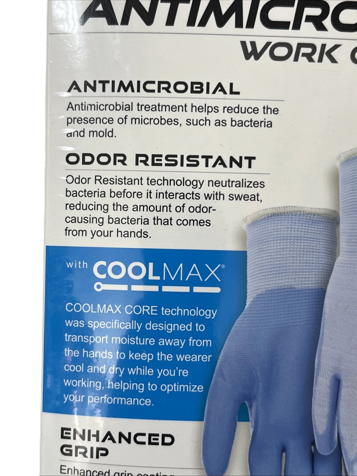 Boss Antimicrobial Women’s Work Gloves with Grip Coating – CoolMax Core (10PK)