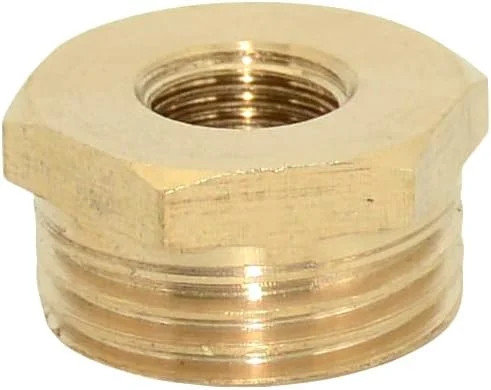 2pcs 1/8″ NPT Male To 1/2″ NPT Female Brass Reducer Thread Hex Bushing Brass Thr
