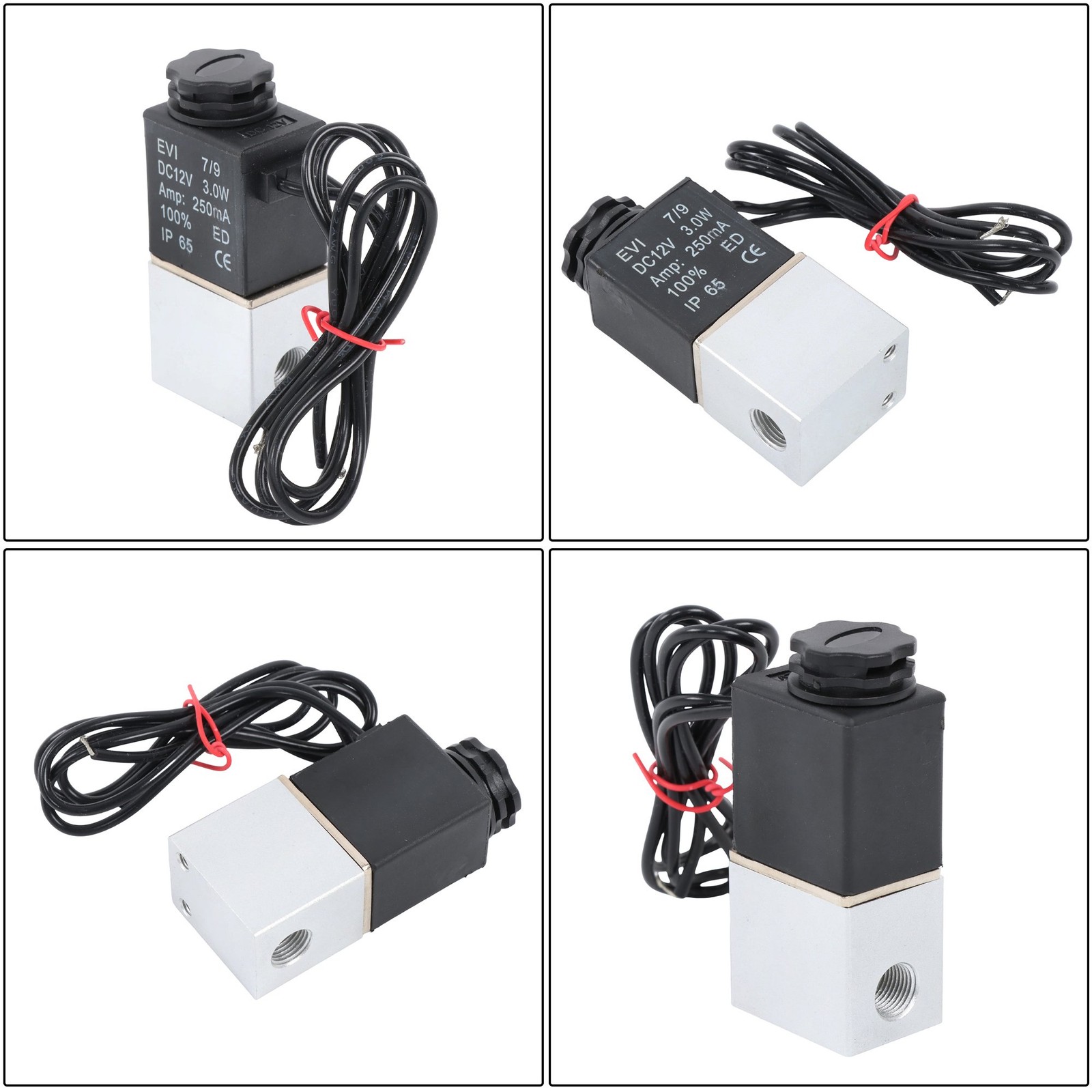 2X 1/4″ Fast Response Electric Air Water Solenoid Valve 12V DC Normally Closed