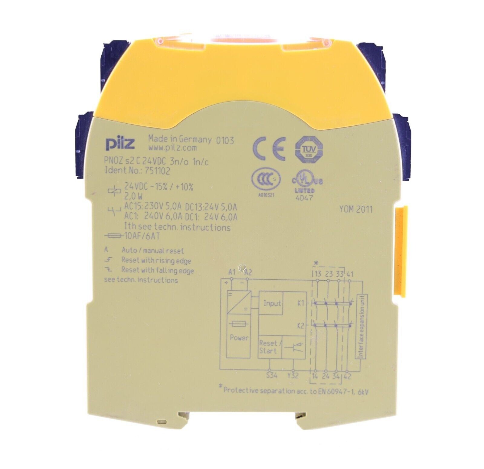 NEW pilz 751102 PNOZ s2 24VDC safety relay
