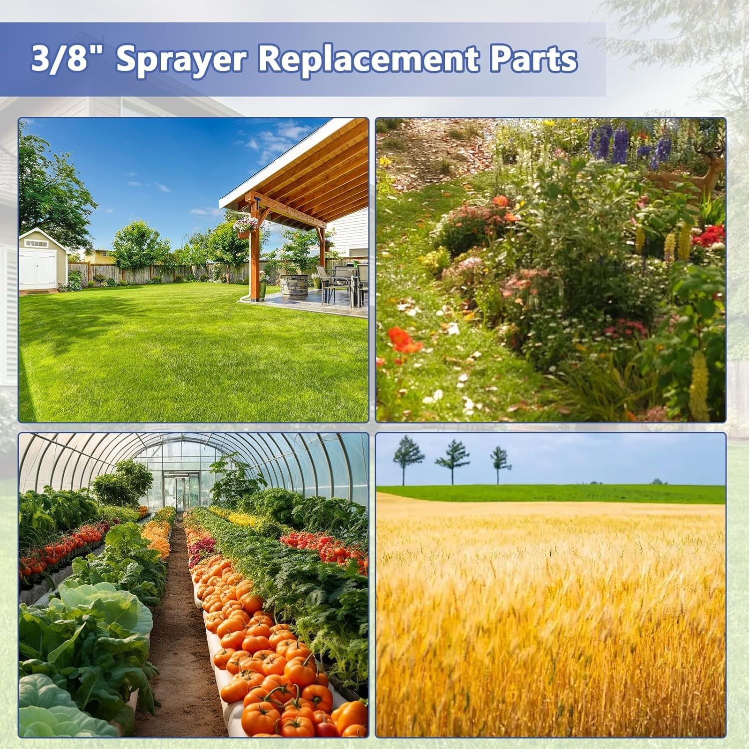Spray Boom Repair Kit, Sprayer Parts Including 8001-VS Tips Screens Clamps