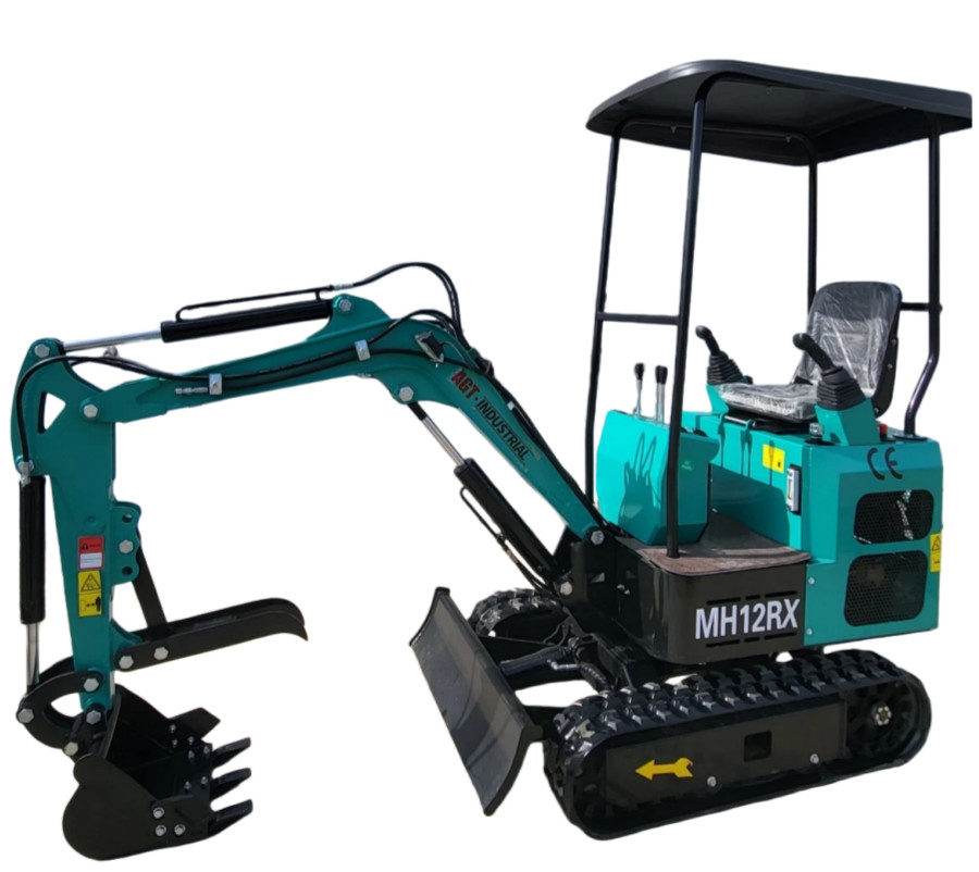 Agrotk Mini Excavator 13.5hp Gas Engine 860KG Digger Track Crawler Pilot Control