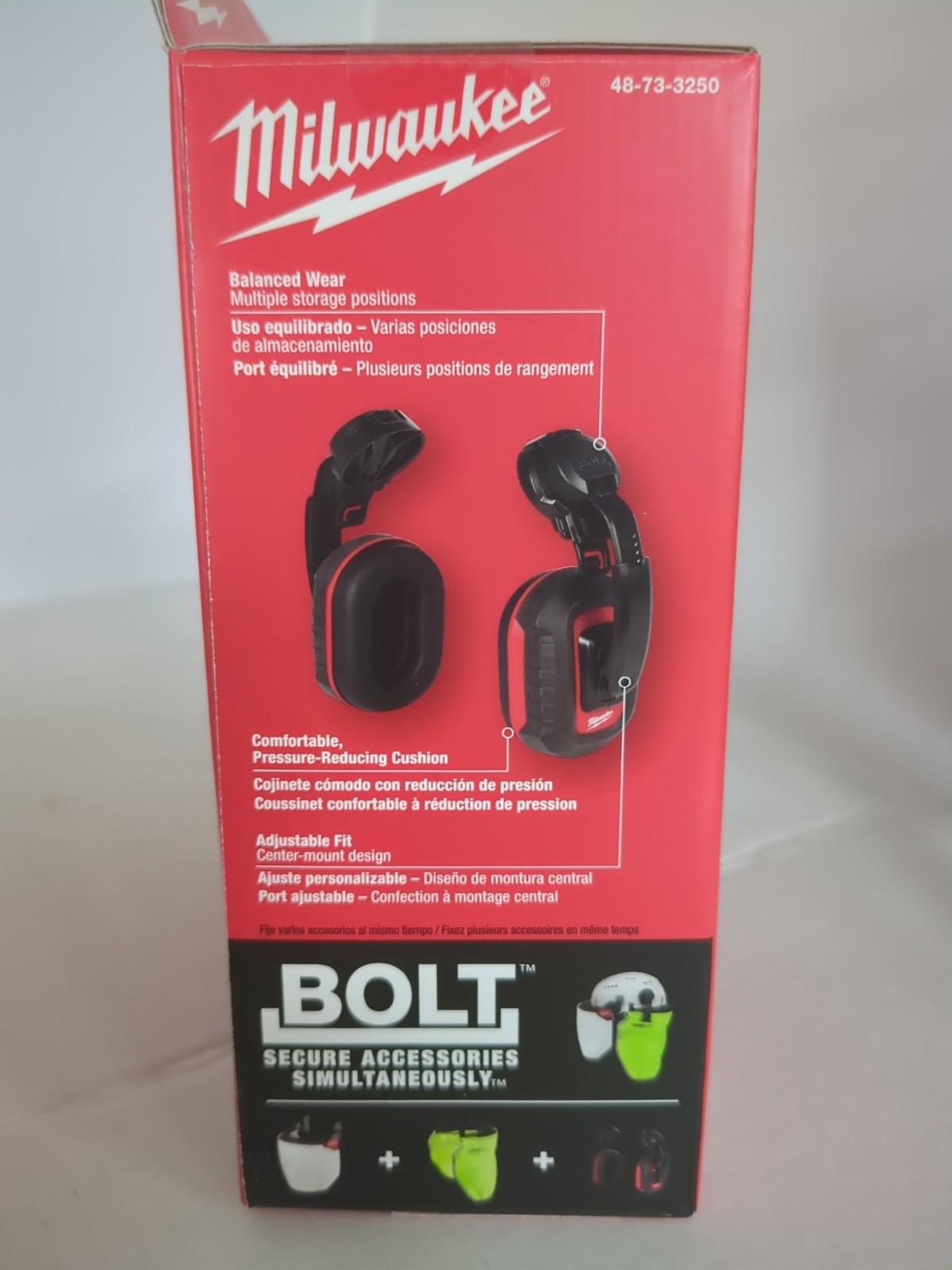 Milwaukee 48-73-3250 BOLT 24dB Hardhat Earmuffs Class A Universal Safety Helmets