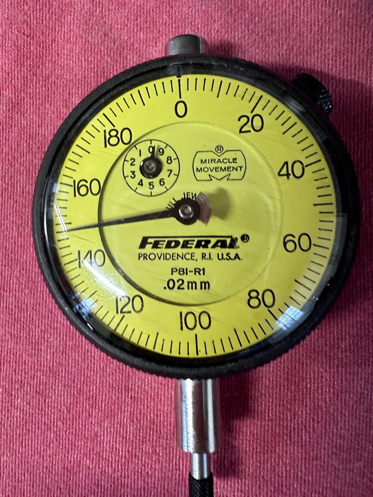*NOS* FEDERAL USA P81-R1 mm DIAL INDICATOR GAUGE GAGE .02mm **EXCELLENT**