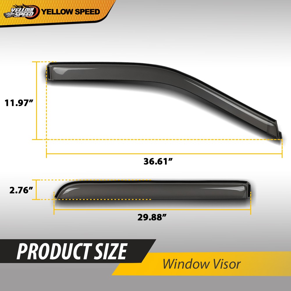 Window Visor Rain Guards Fit For Ford F150 Raptor Super Duty SuperCrew 2015-2026