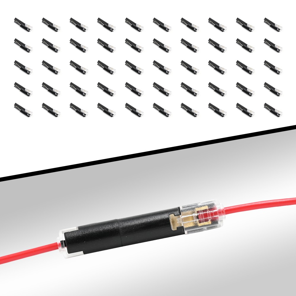 50PCS/Set Plug-In Quick Wire Connector Kit 1-Pin Reusable Clamp Terminal Block