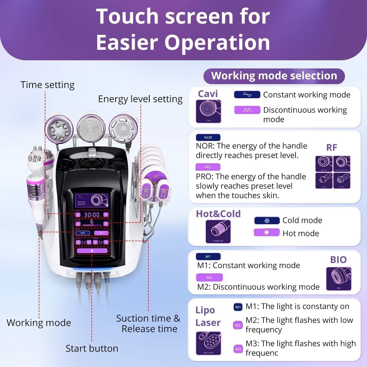 9 in 1 Multifunction Beauty Machine for Body Massage&Facial Skin Care Salon Use