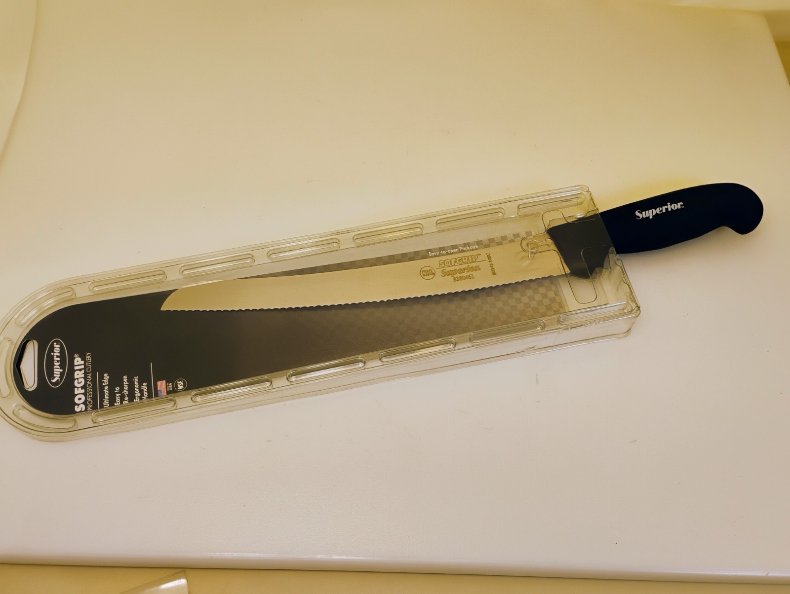 Superior USA 10 inch Curve Scalloped Edge Blade Bread Sandwich Knife SG147-10SC
