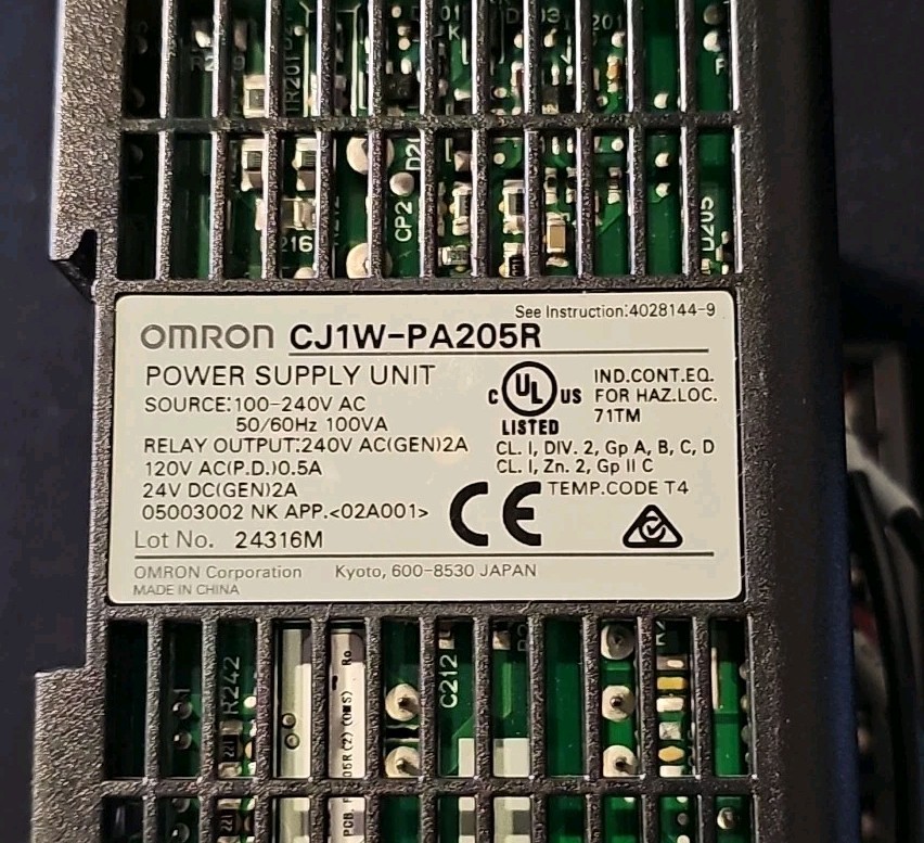 Omron CJ1W-PA205R PLC Power Supply Unit PA205R – Free Shipping