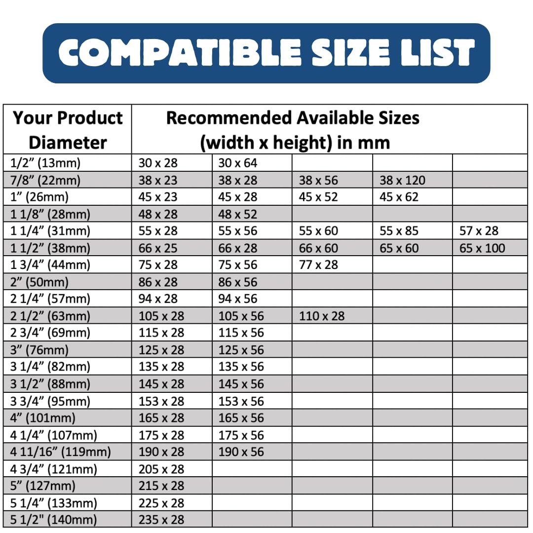 Supplement and Supply 75 75 x 28 Fits Diameter: 1 3/4″ (44mm), A) Pack of 250
