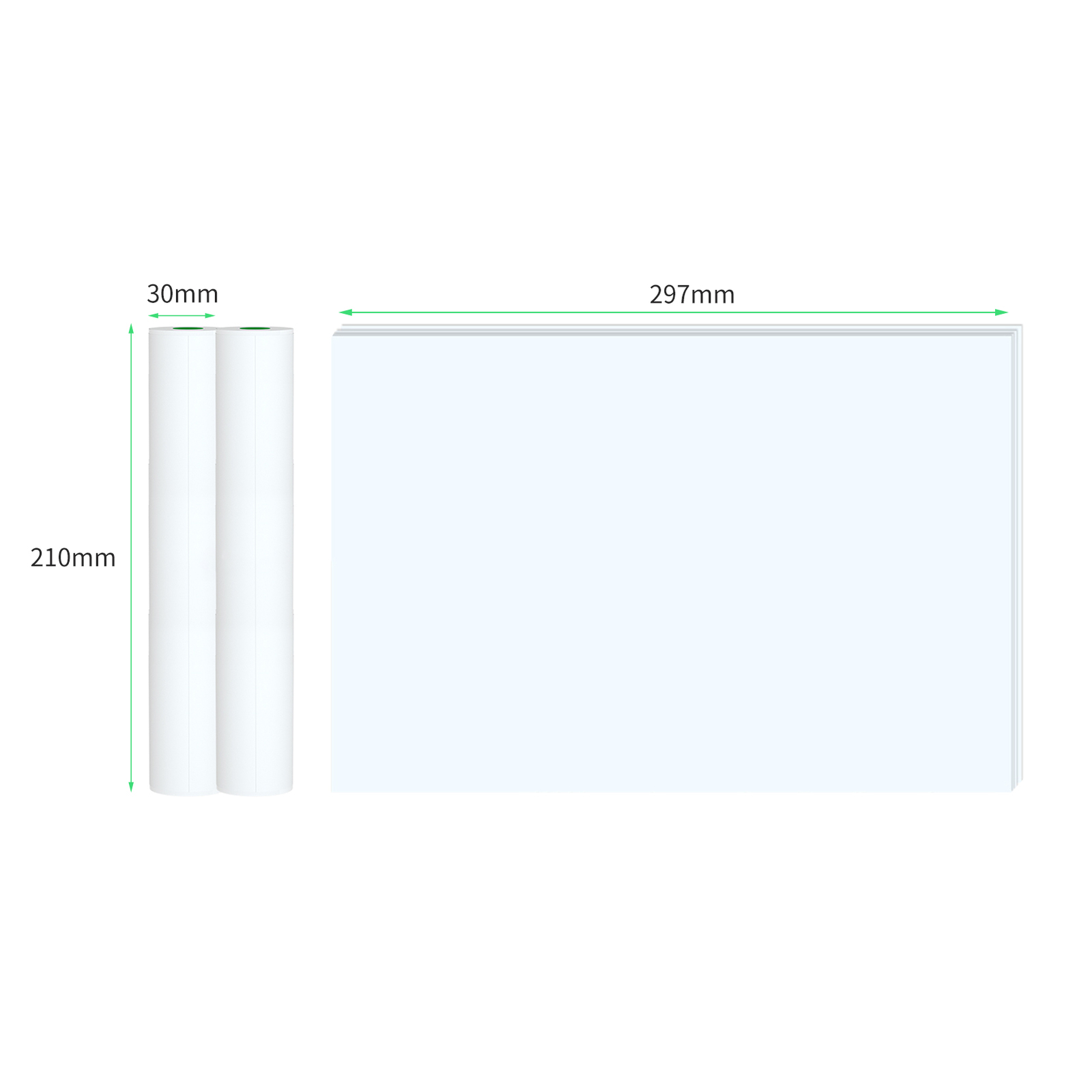 PeriPage 2 Rolls 50Sheets A4 Thermal Paper 210x30mm fr A40 Thermal Printer K5K8