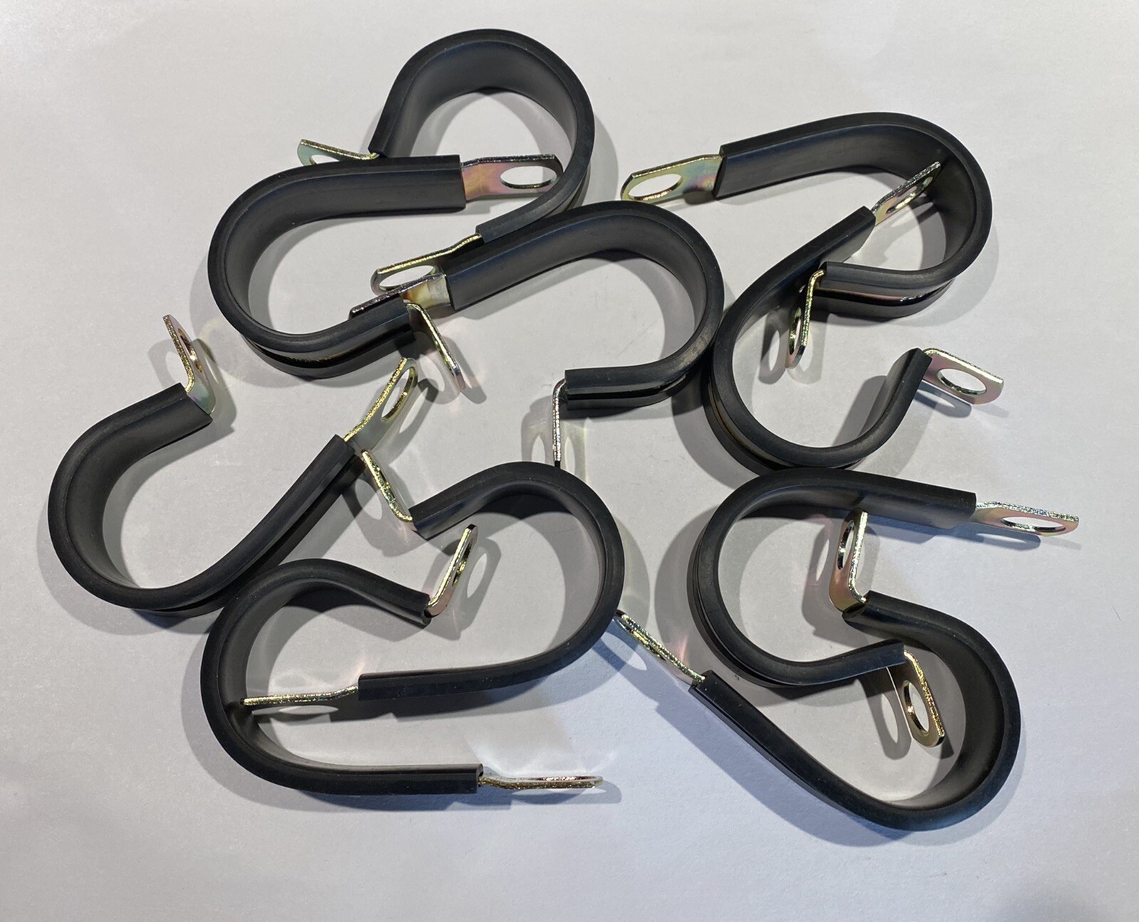 UMPCO 1-1/4″ Cushioned Rubber Steel Cable/Hose Clamp  10 Pack