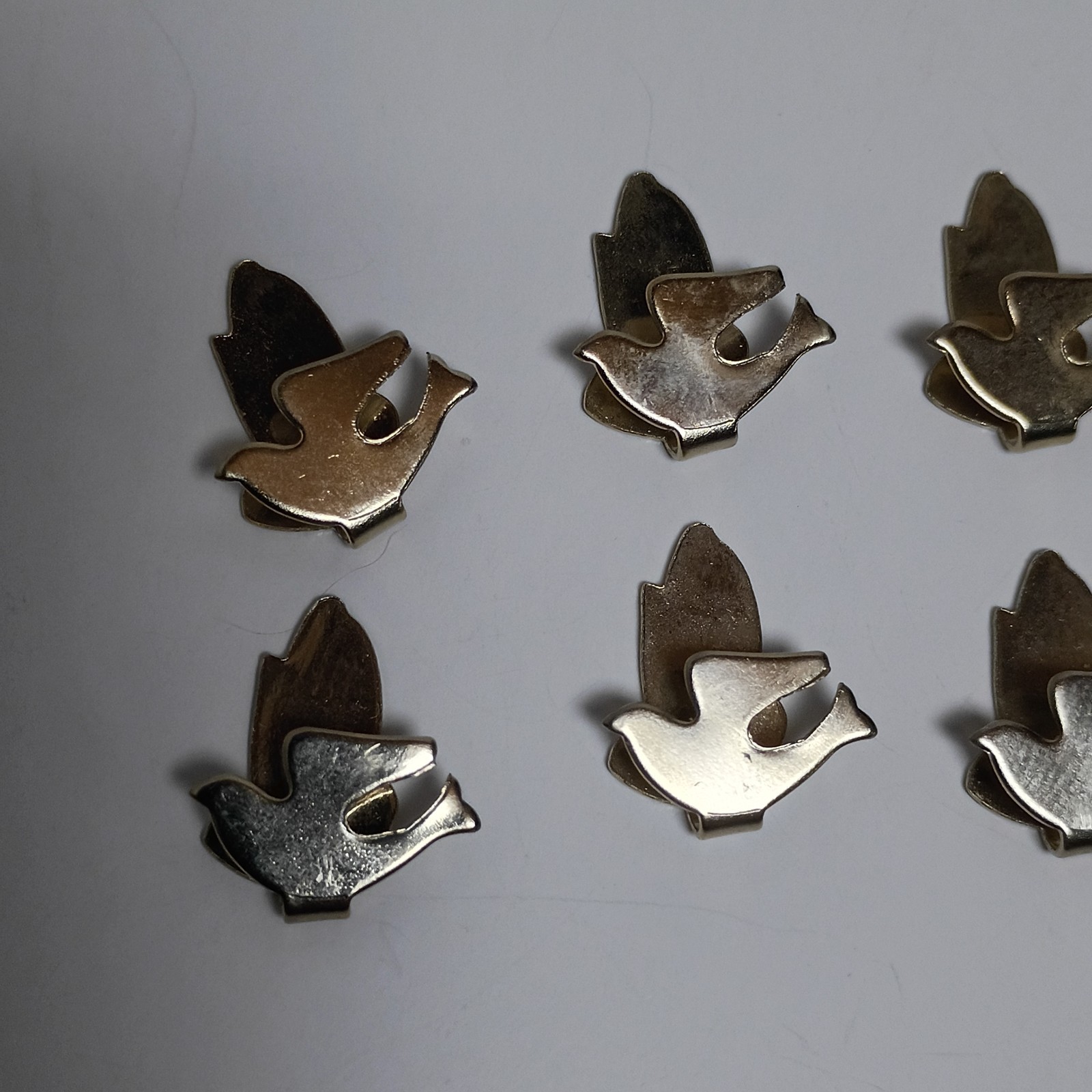 Lot of 10 Vintage Gold Tone Praying Hands Dove Bible Page Marker Bookmark Clips