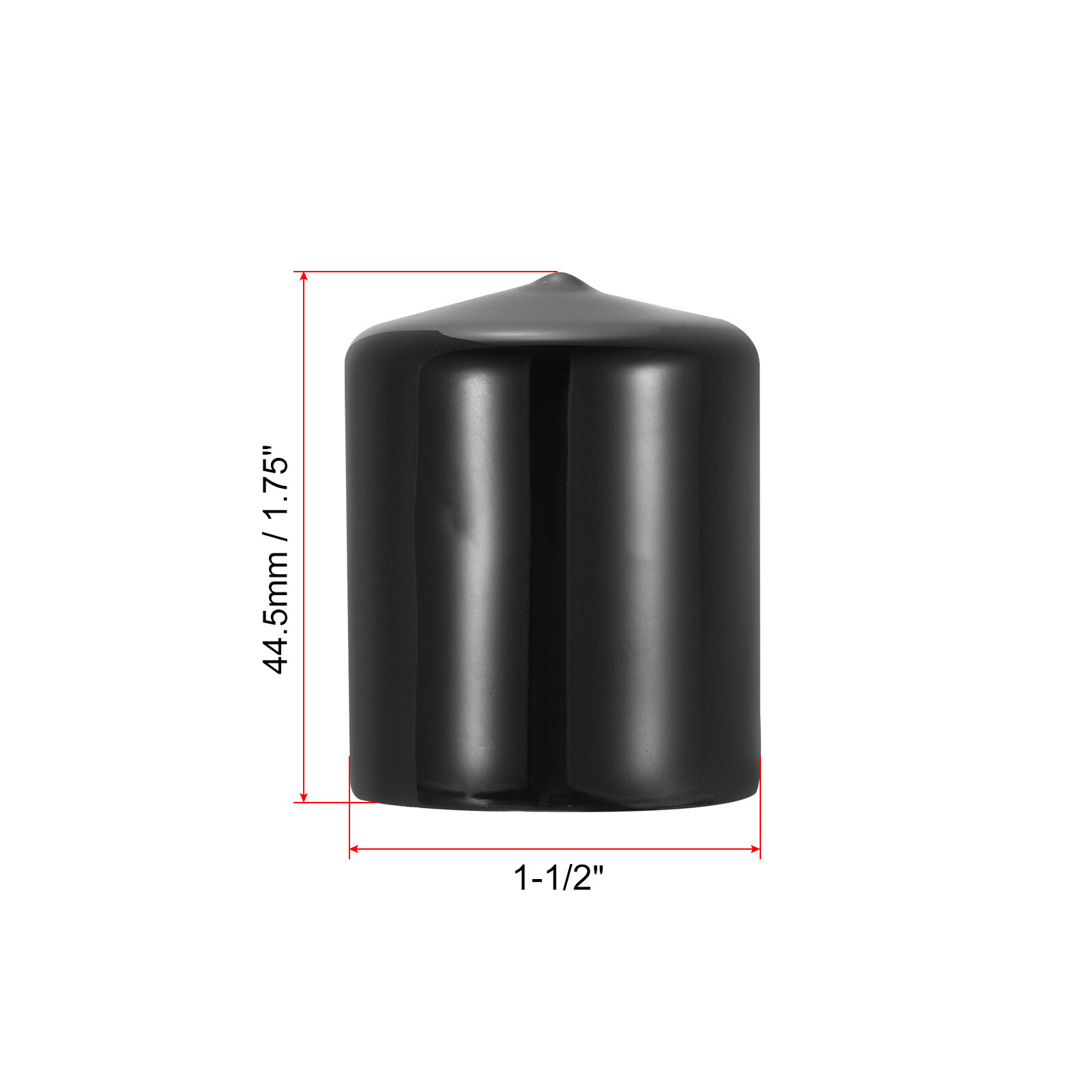 8 Pcs 1-1/2″ ID Round Rubber End Caps Flexible Rubber Bolt Covers Caps Black
