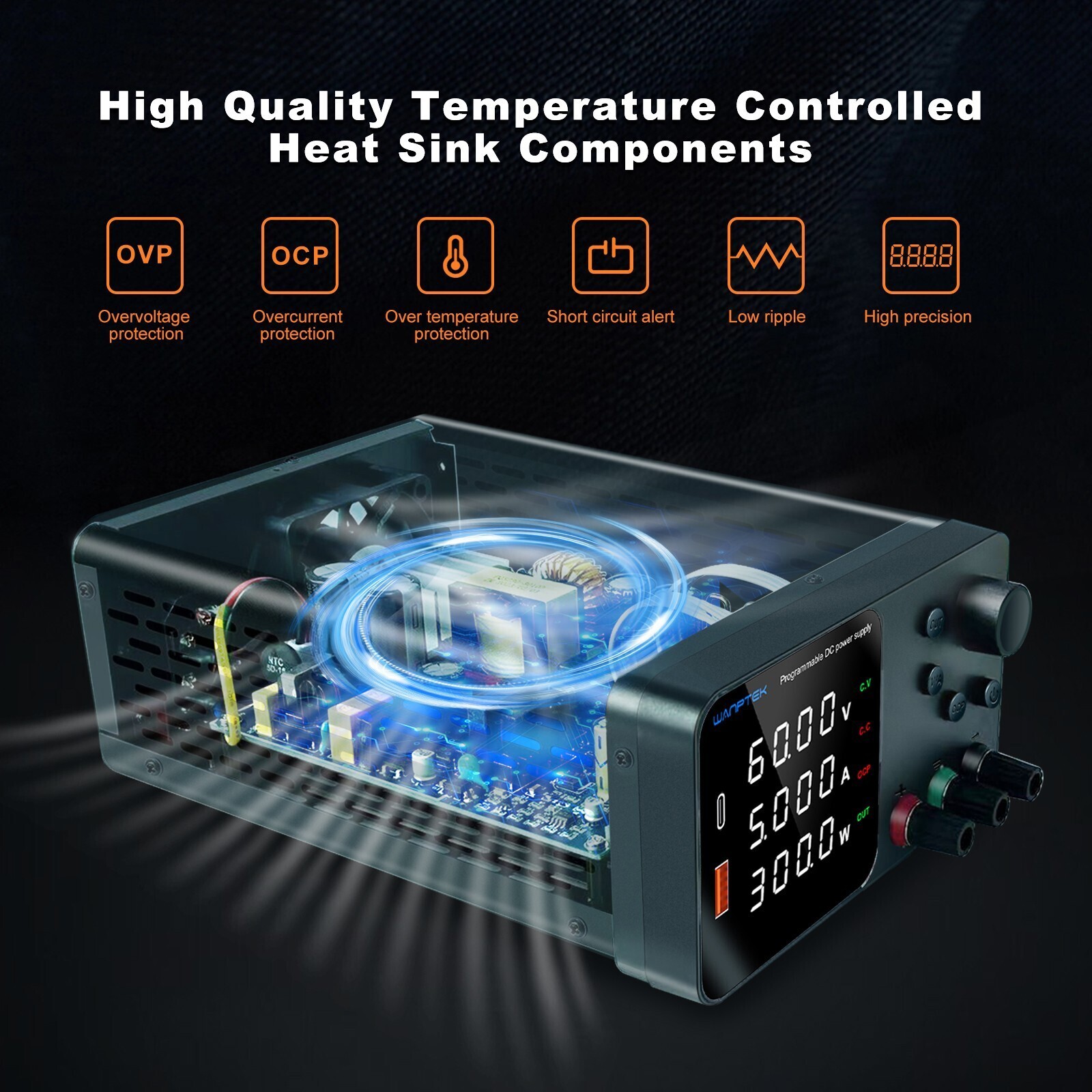 DC Adjustable 0-30V 0-5A 10A Lab Power Supply Precision Variable Bench Switching