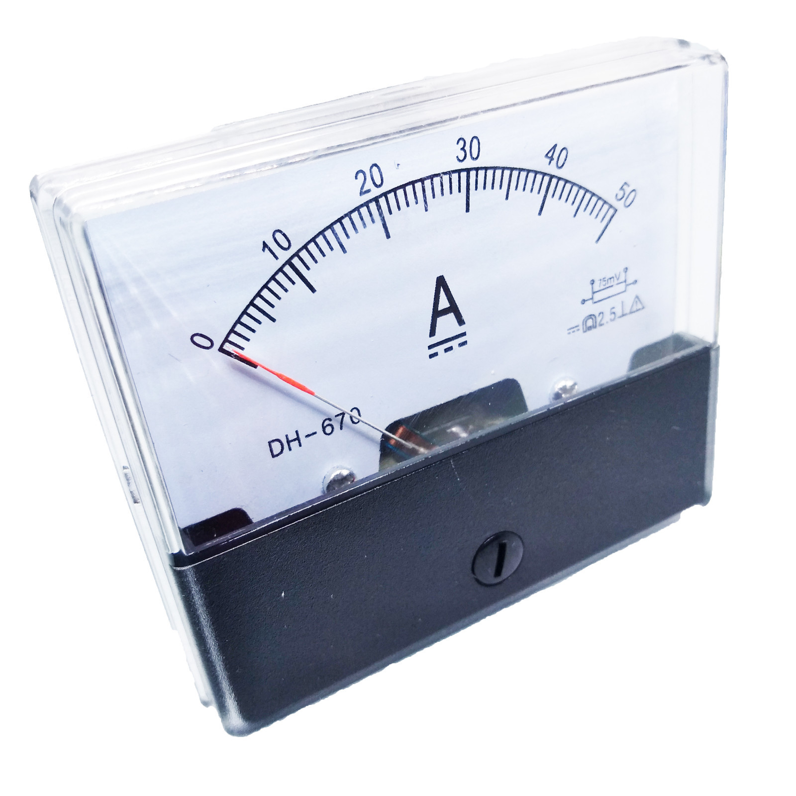 US Stock Analog Panel AMP Current Ammeter Meter Gauge DH-670 0-50A DC & Shunt