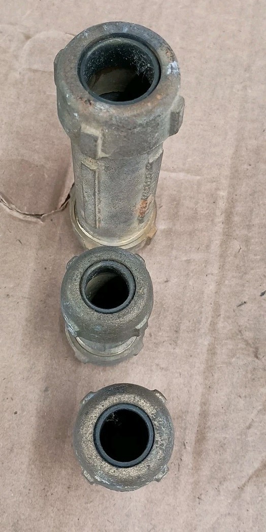 (3) Bronze Compression Couplings