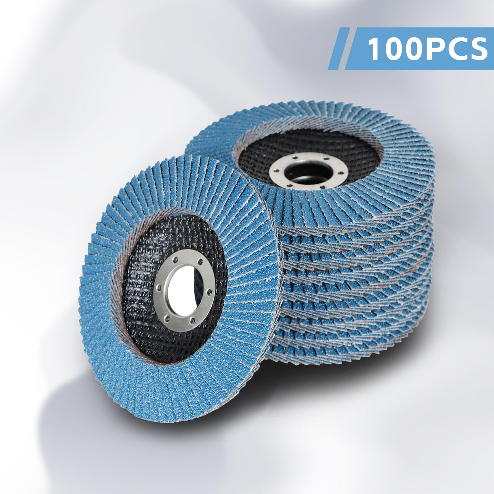 waltyotur 100-Pack Flap Discs Grinding Wheel 40 Grit, 4-1/2 x 7/8 40 Grit