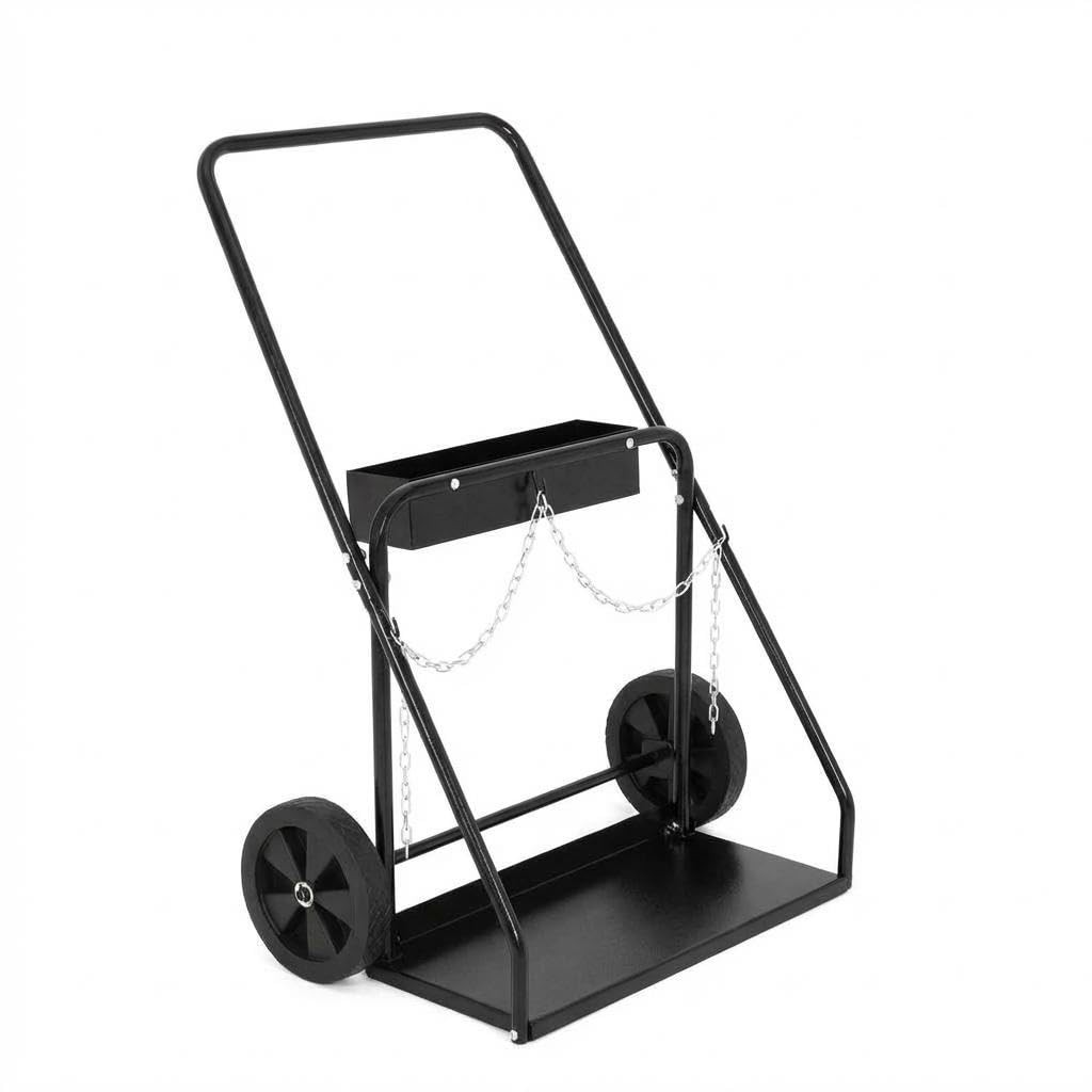 Welding Cylinder Cart, Heavy Duty Oxygen Acetylene Tank Cart Rolling Welder Cart