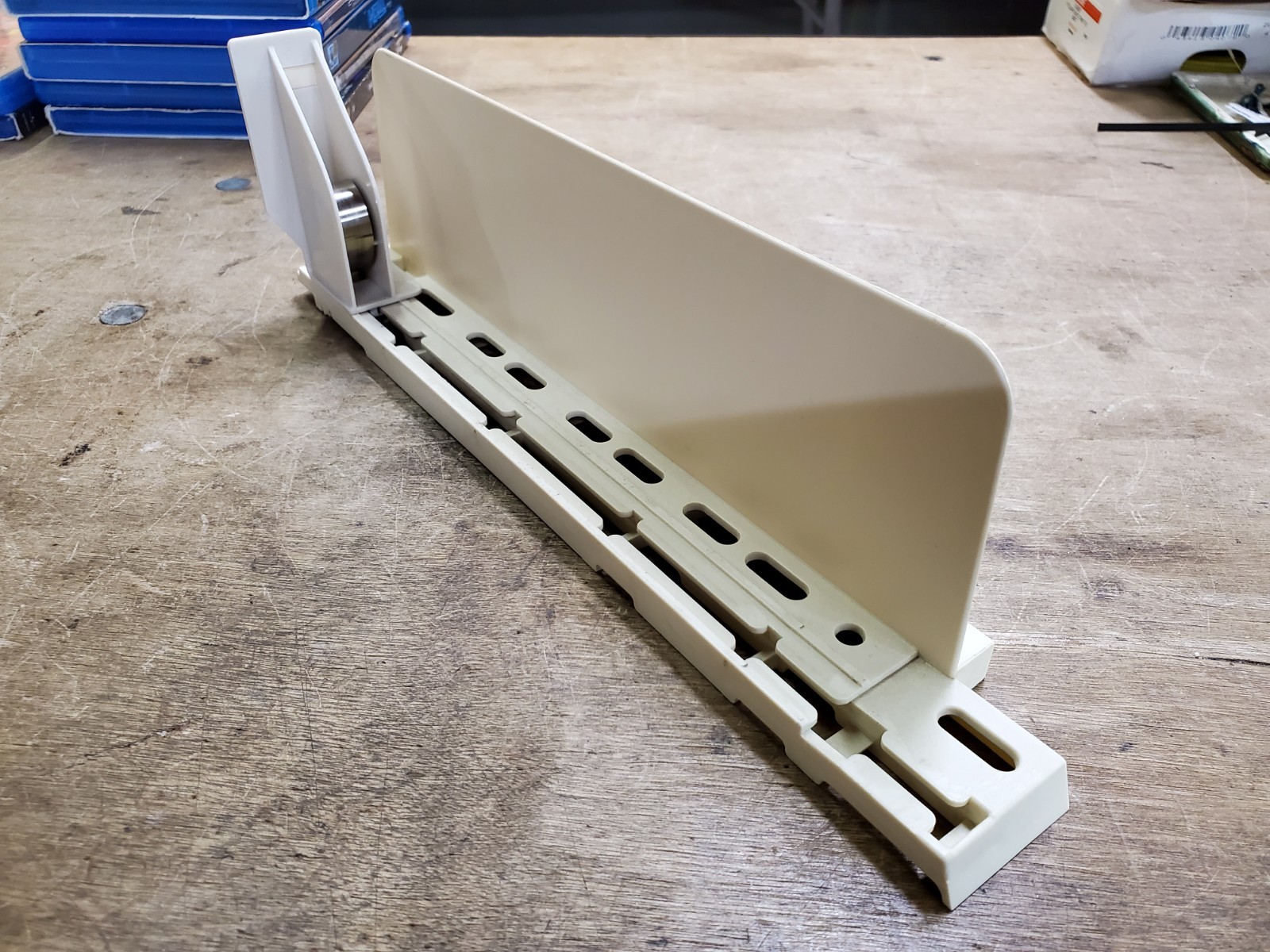 Lot of 55 RTC Profit Pusher 12″ T-Track Automatic Spring-Feed Shelf Units, Beige