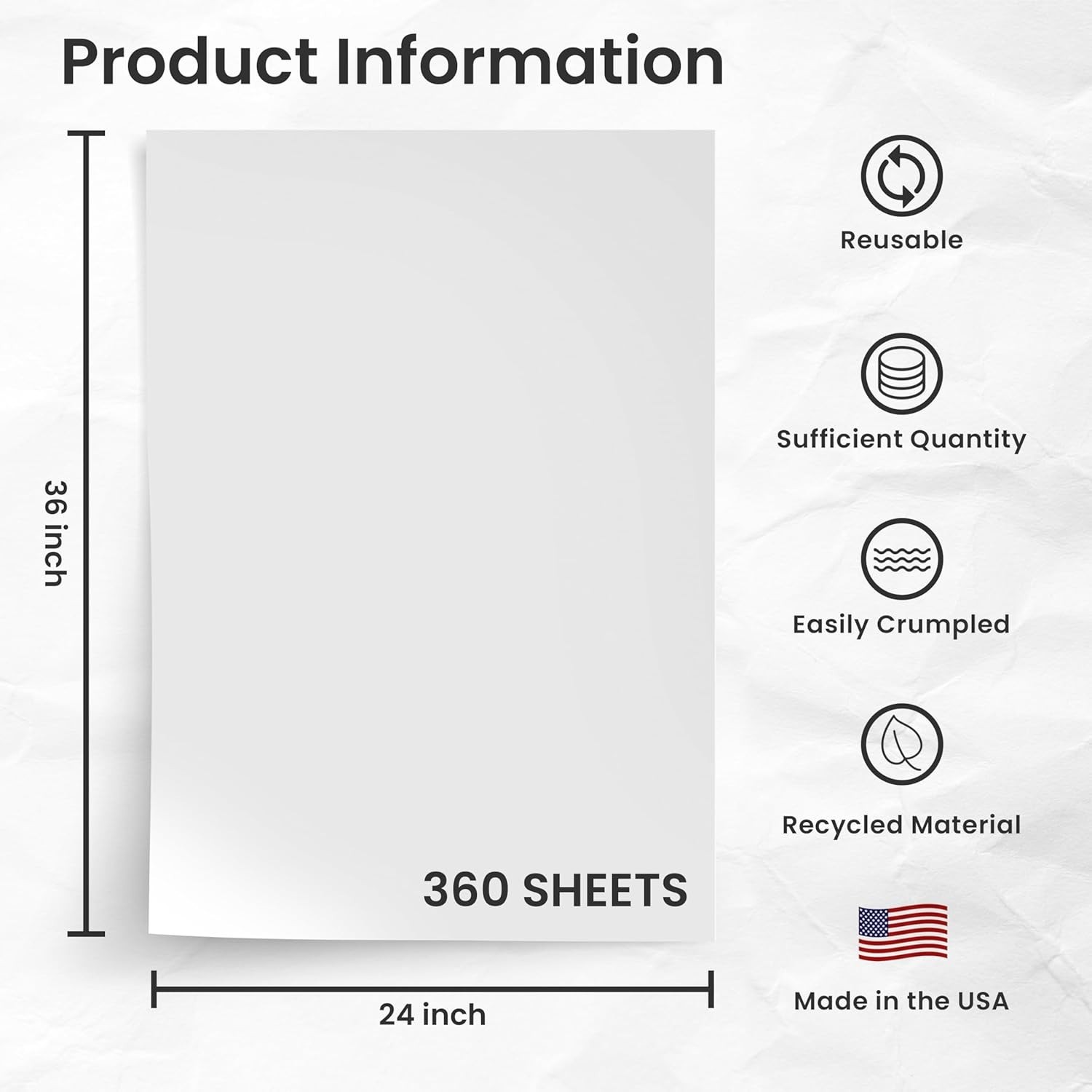 360 Sheets of Newsprint Packing Paper 24″ x 36″ – Ideal for Moving Supplies