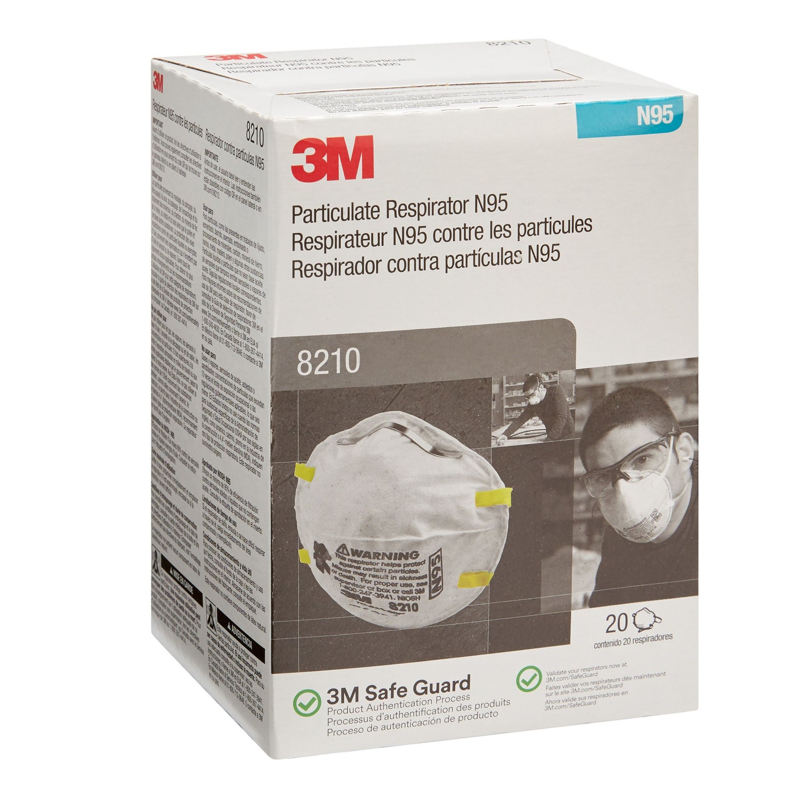 3M Particulate Respirator Mask Cup 20 per Box 8210