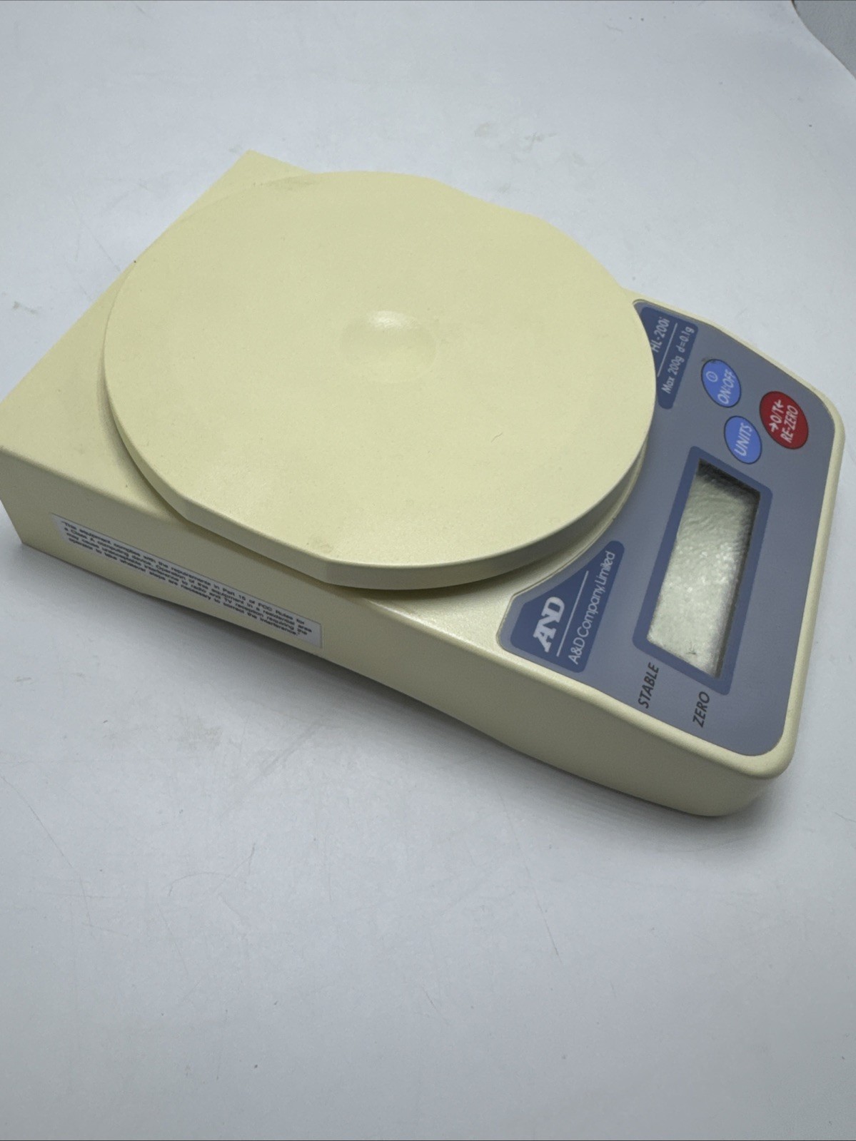 A&D Company Limited HL-200i Compact Scale Max 200g d=0.1g Tested Works