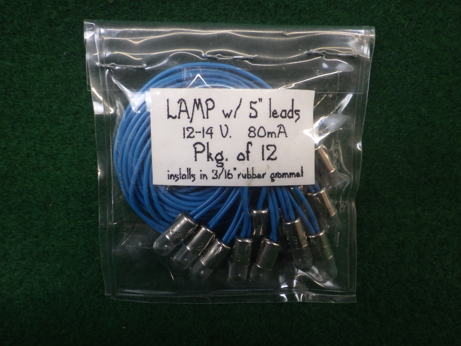 Vintage Electronics Indicator Lamps 12-14V 80mA 3/16″ diameter Pack of 12 pcs