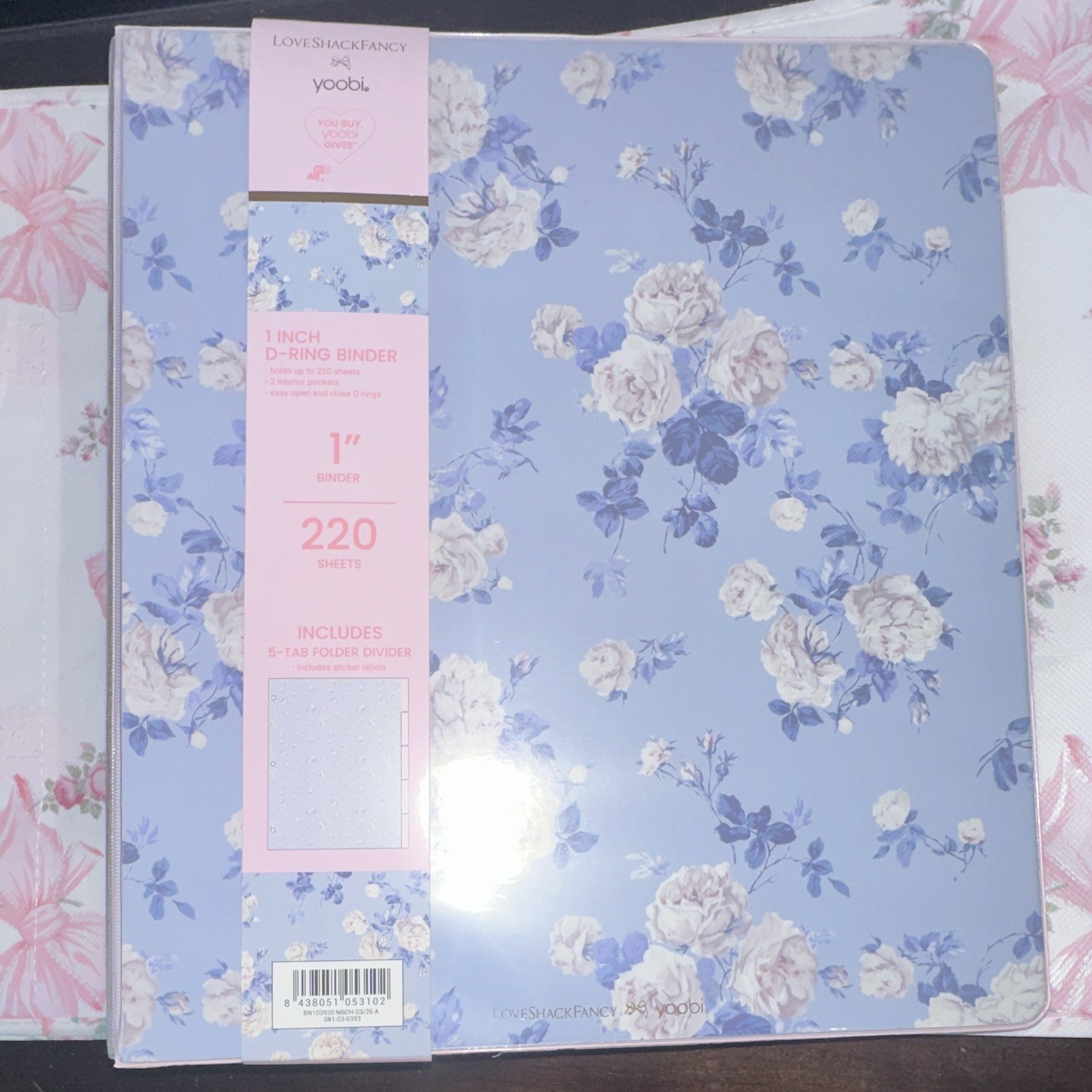 LoveShackFancy x yoobi Planner 2026-2027 Weekly/Monthly Floral Spiral