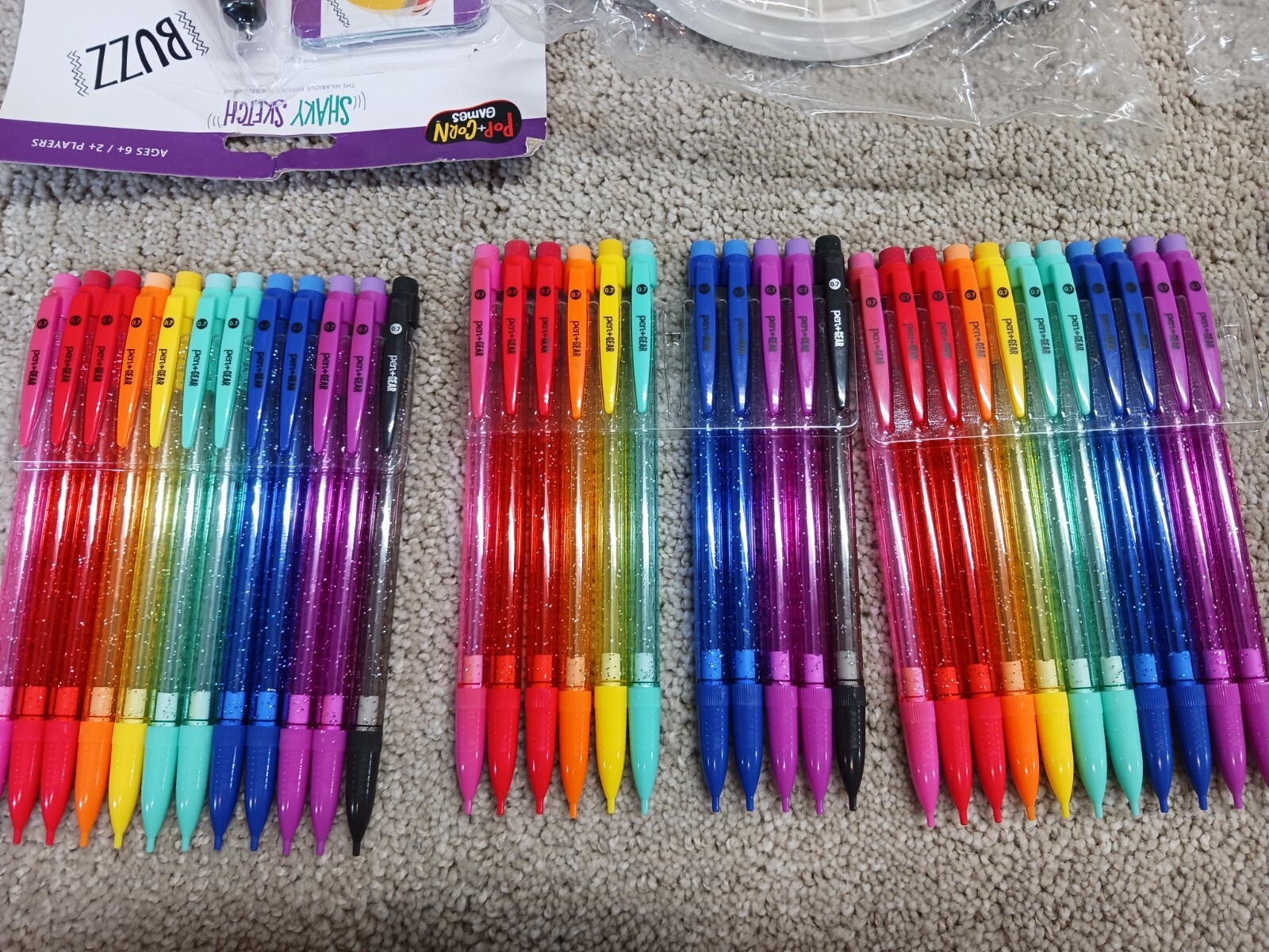 Lots Of Pen + Gear Pens Mechanical Pencil Bic HEB Markers Organizers Compass
