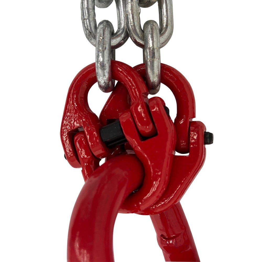 4.9FT Chain Sling 4Legs with Sling Hooks Grade Chain Hoist Lifts G80 1.5m 8800lb