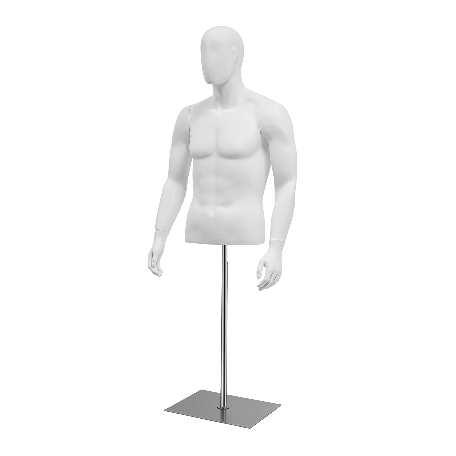 Male Mannequin Torso Manikin Dress Form 4.27-6.56ft Height Adjustable Detachable