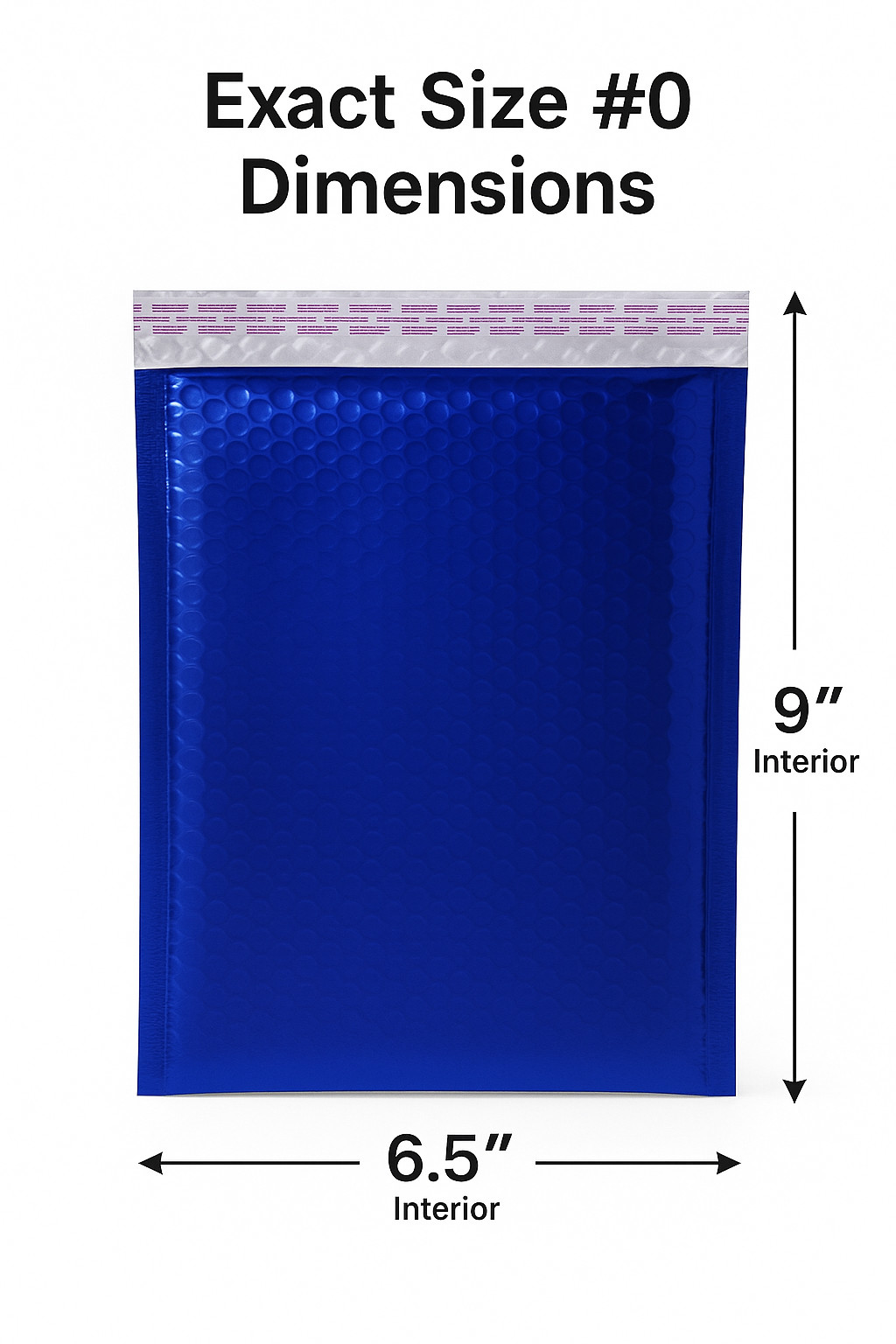 Glamour Blue Bubble Mailers #0 6.5×9 Foil Padded Envelopes Peel Seal