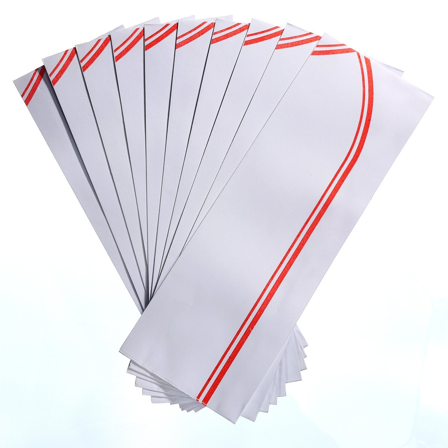 BBTO 10 Pieces Soda Jerk Paper Hats Food Server Cap 11.6 inches, Red Strips