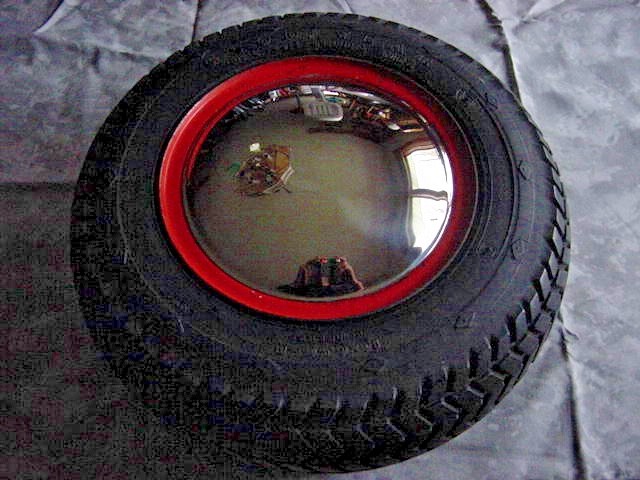 PAIR NEW 8″ BABY MOON CHROME HUB CAPS, CASE GARDEN TRACTOR