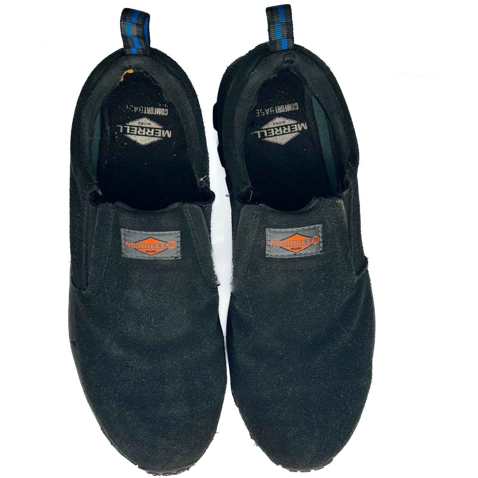 Merrell Work Jungle Moc Composite Toe Slip Resistant Black Suede Shoes Mens 10M
