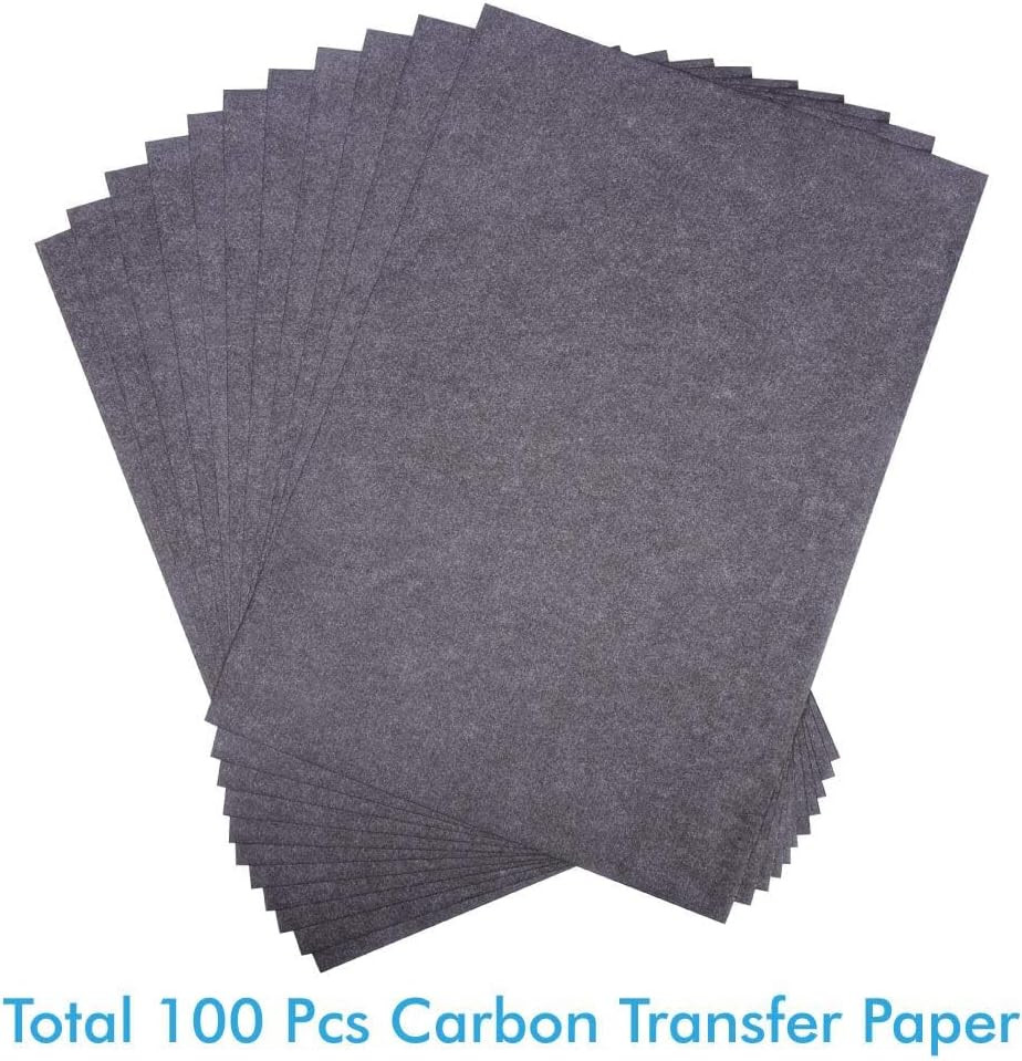 100 Sheets Black Carbon Transfer Paper 9×13 Art Tracing Sheets Wood Canvas