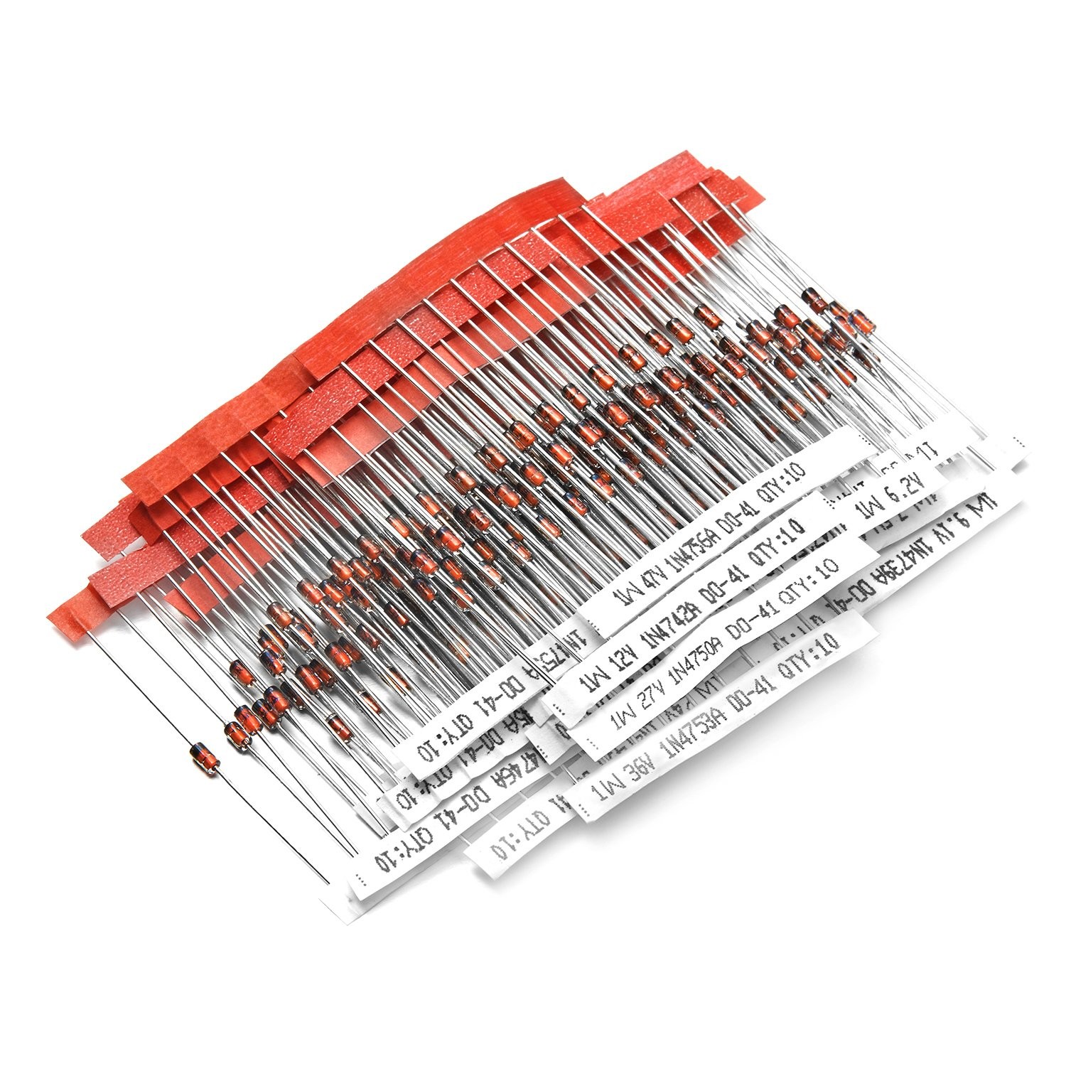 300Pc 30 Values 1W Zener Diode Kit – 3V to 47V Assorted Electronics Set