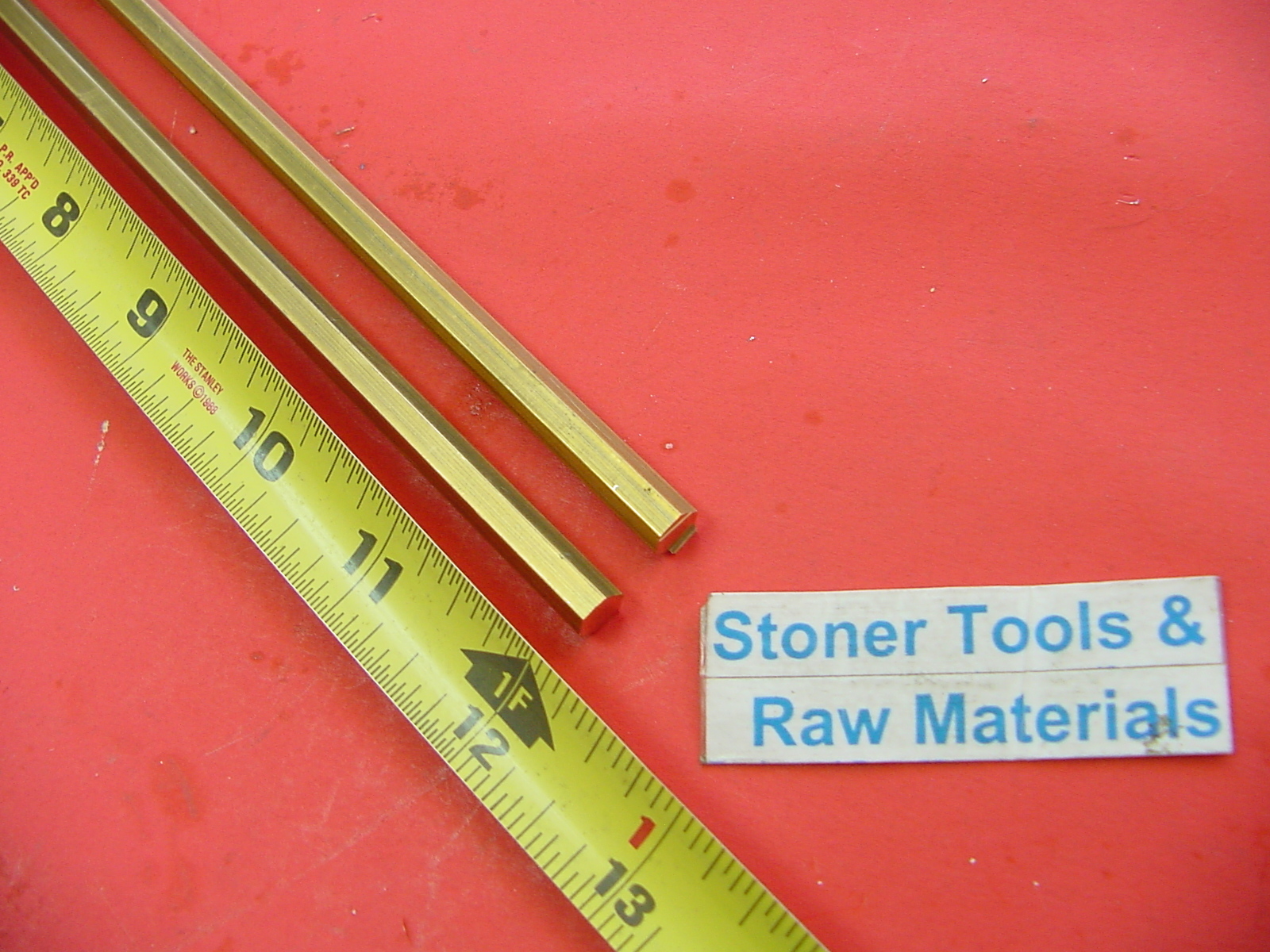 2 Pieces 5/16″ C360 BRASS HEX BAR 12″ long New Lathe Bar Stock H02 1/2 Hard