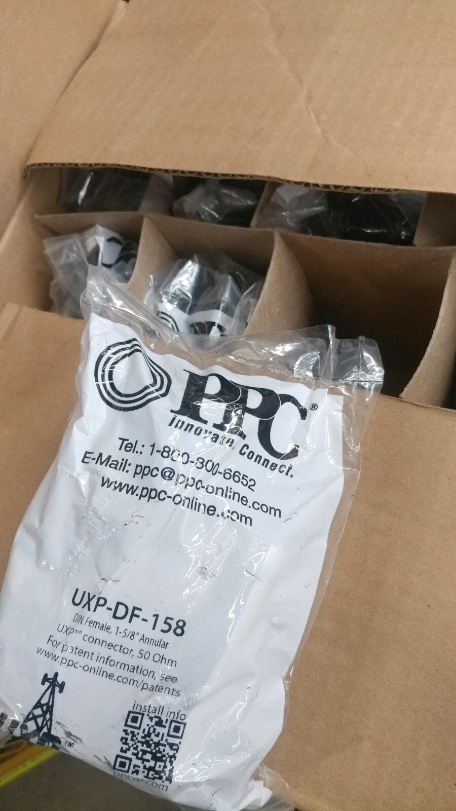 PPC / JMA UXP-DF-158 UXP Connector, 50 Ohm, Din Female, 1-5/8 cable