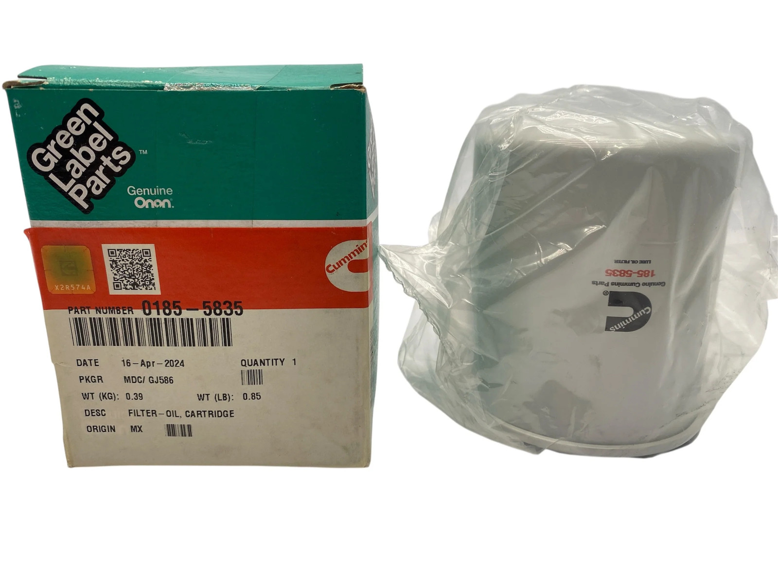 Green Label Parts Oil Filter 0185-5835