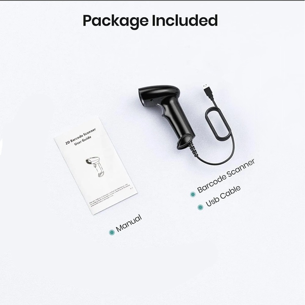 Anyeast Barcode Scanner W/Stand 2D 1D QR Code USB Wired Automatic 3Moudles POS