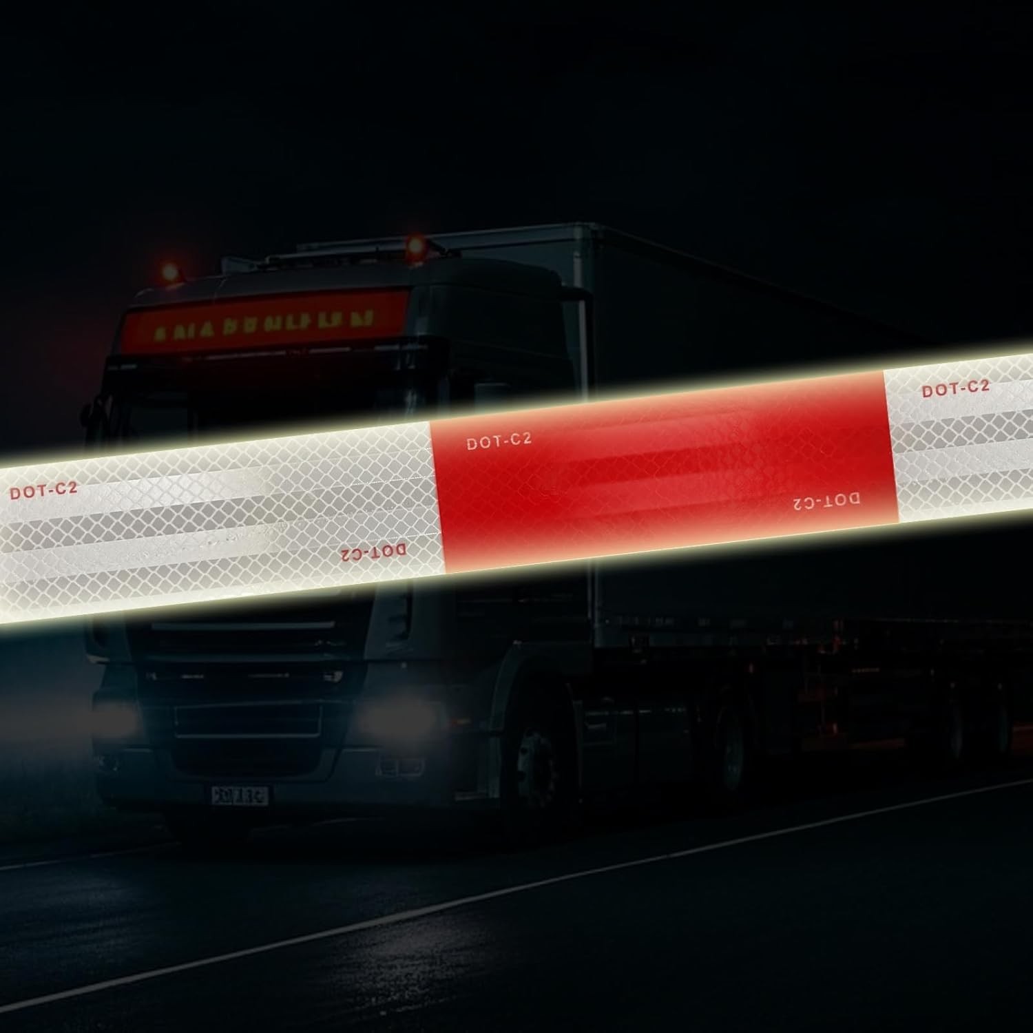 200ft DOT-C2 Red White Reflective Tape 2″ Inch High Vis Safety Reflector Trailer
