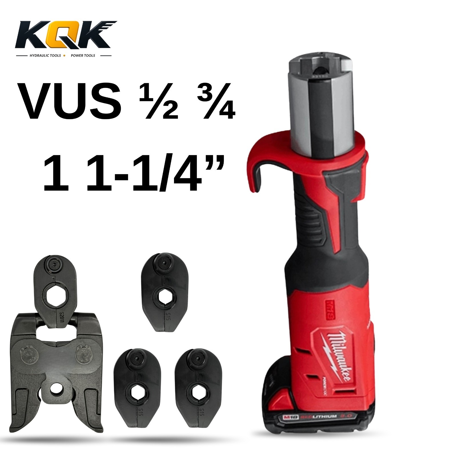 Fot Milwaukee M18 Universal Press Jaw Kit Copper pipe VUS1/2 3/4 1 1-1/4″