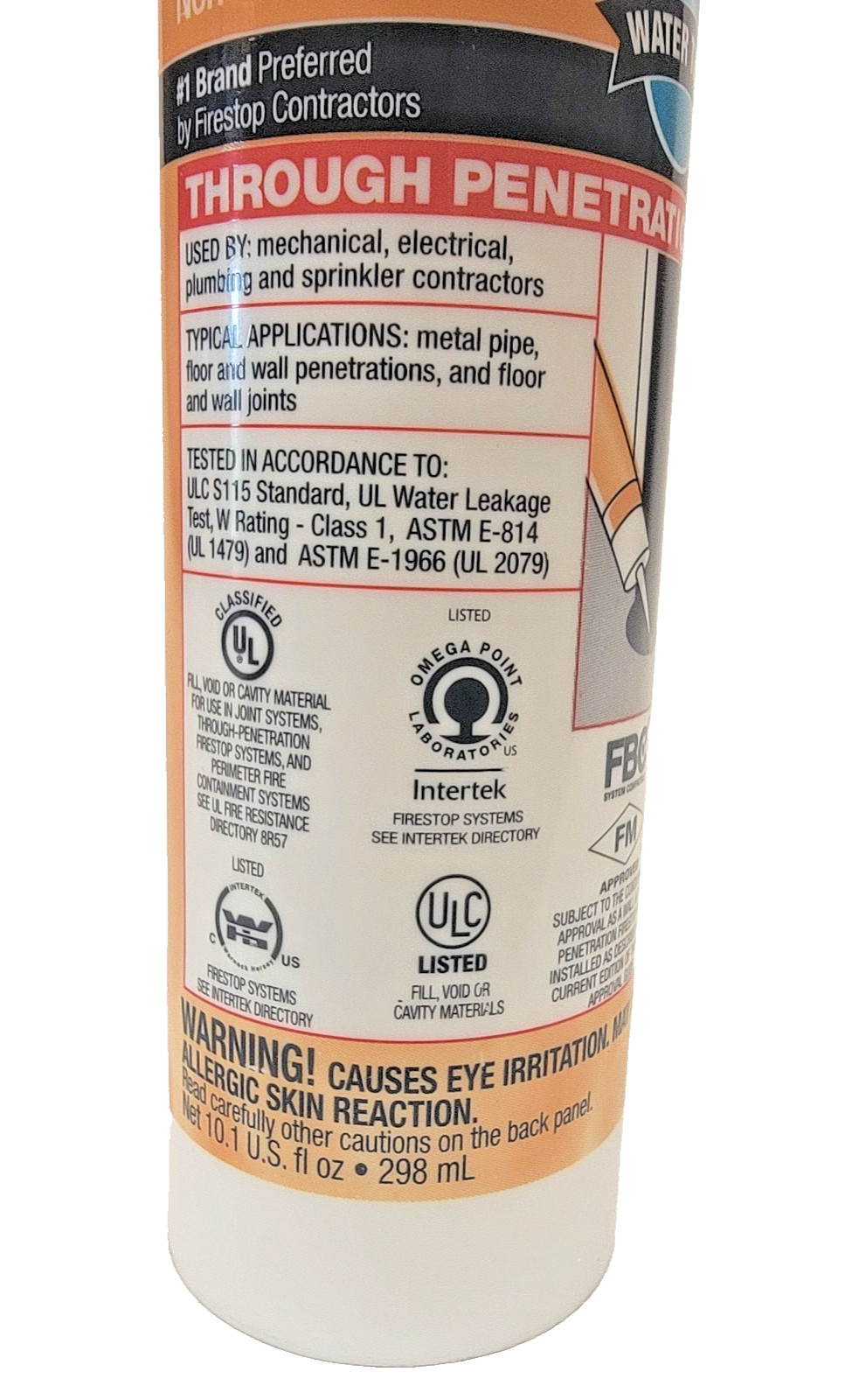 3M (Lot of 12) Fire Barrier H2O Tight Sealant 1000 NS Gray 10.1 fl oz Cartridge