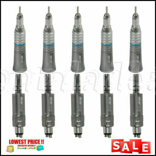 Dental Low Speed Straight Nosecone Handpiece E type Air Motor 4Hole Fit NSK Dr