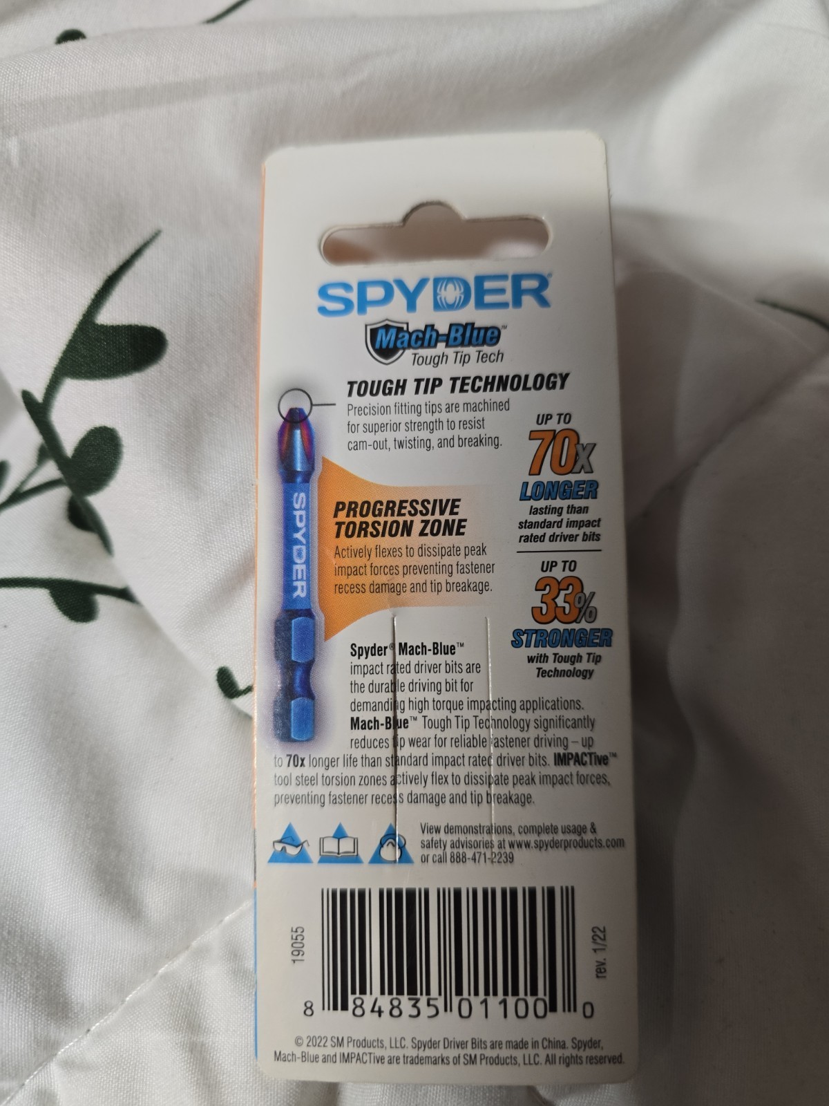 Spyder Mach-Blue 19055 2-In T30 Impact Driver Bit 2-Pack T-Drive 1/4″ Hex NIPS