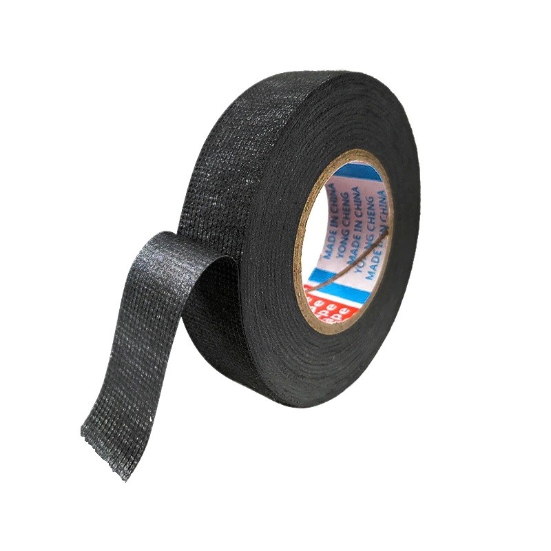 Heat Resistant Automotive Tape Flame-Retardant Cloth Sticky Fabric Black (50ft)
